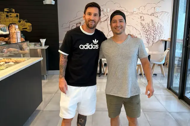 Messi y Agustín Alberti