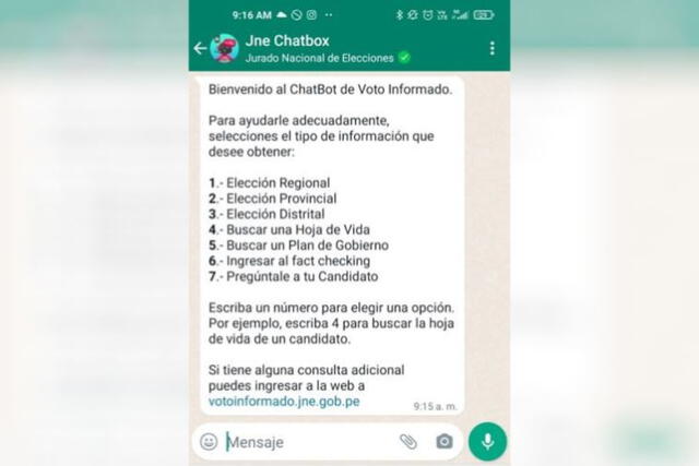  Este asistente virtual ayudará a los cindadanos a informarse más sobre sus candidatos. Crédito: El Peruano. 