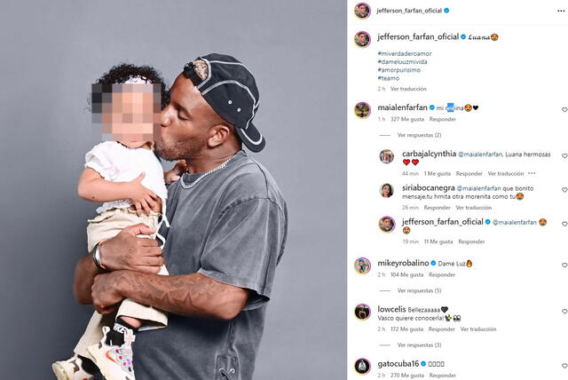 Jefferson Farfán presume a su última hija.