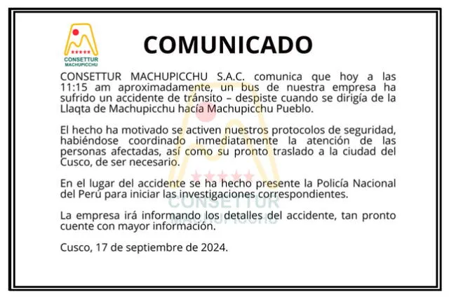 Más información sobre el despiste en Machu Picchu. 