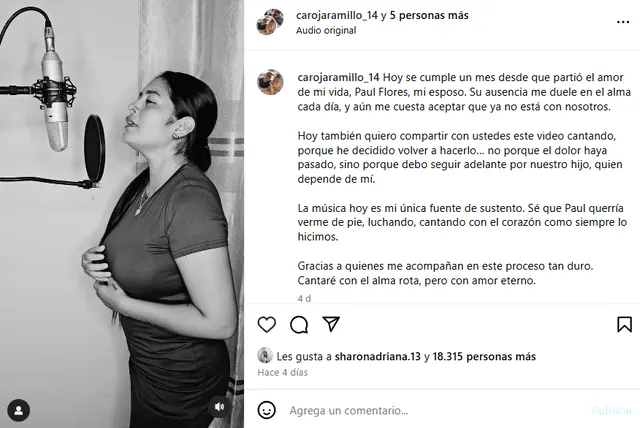 <em>Esposa de Paul Flores tomó valerosa decisión. Captura: Instagram</em> <em>Esposa de Paul Flores tomó valerosa decisión. Captura: Instagram</em>
