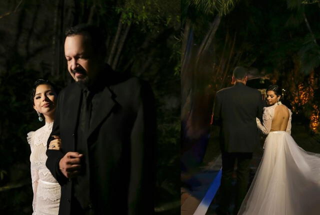 Pepe Aguilar acompañó a su hija Ángela Aguilar en su boda con Christian Nodal.