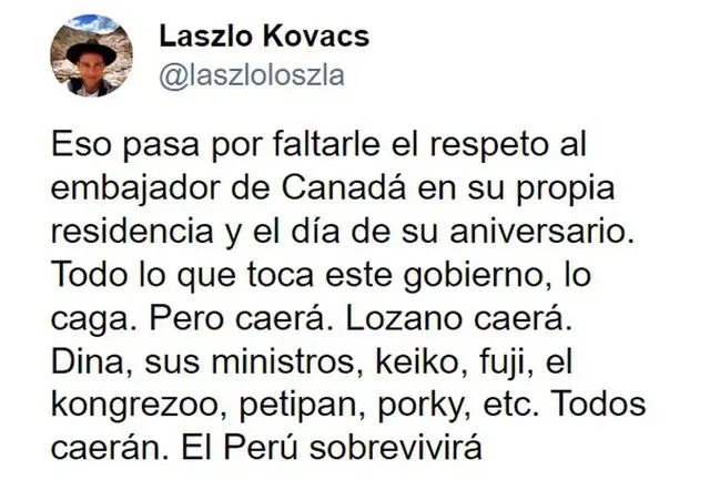 Laszlo Kovacs habló sobre el gobierno.  