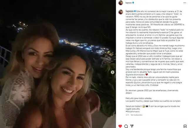 Gisela y Ethel Pozo celebraron juntas el Año Nuevo, así lo mostraron en el Instagram.
