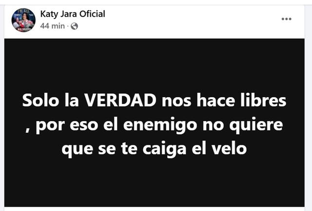 Katy Jara y su nueva publicación tras polémico comentario sobre el Papa León XIV. Katy Jara y su nueva publicación tras polémico comentario sobre el Papa León XIV.