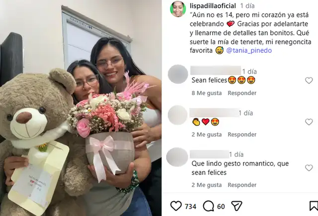 Tania Pinedo sorprendió a Lis Padilla con algunas sorpresas por 'San Valentín'.  