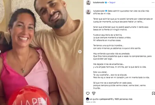 Exchico reality se despide de su hermana fallecida.