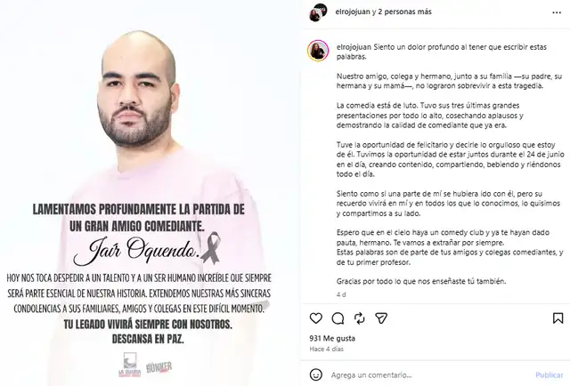Amigo de comediante confirma su muerte.