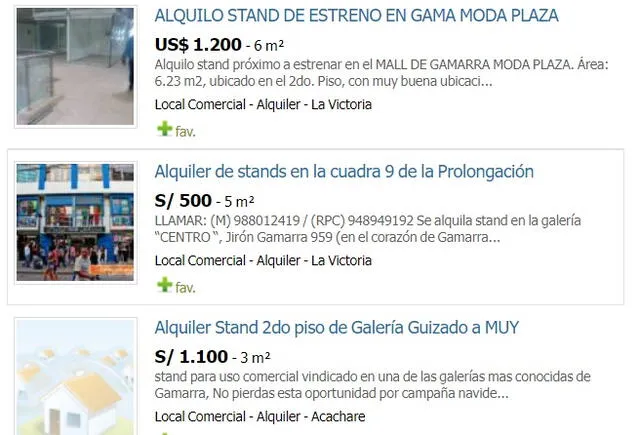 El costo de alquiler varía entre los 1200 y 1100 dólares. Crédito:Doomos.com    