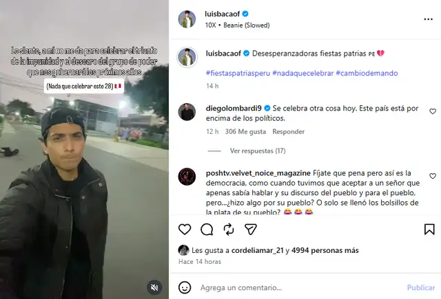 Querido actor peruano se niega a celebrar Fiestas Patrias y lanza desalentador mensaje