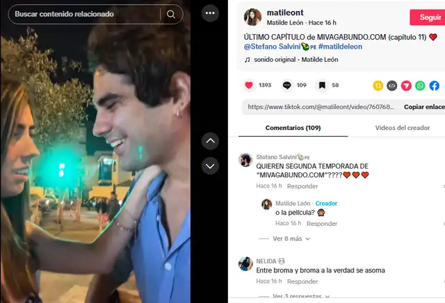 <em>Stefano Salvini y su novia confirmaron el fin de su serie. Captura: TikTok</em> <em>Stefano Salvini y su novia confirmaron el fin de su serie. Captura: TikTok</em>