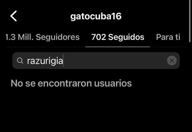  Rodrigo Cuba deja de seguir a Gianella Razúri en Instagram.    