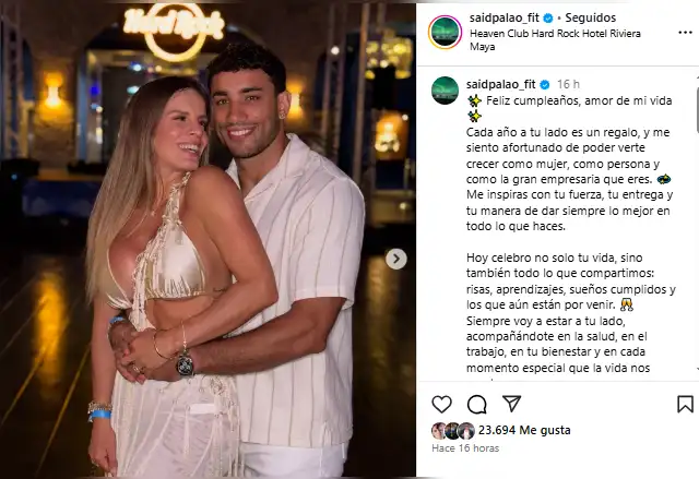 Said Palao se pone sentimental en publicación. 