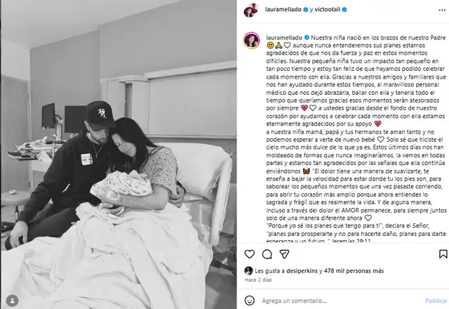 Famosa influencer se despide de su bebé con doloroso mensaje..