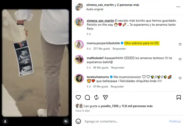 Hermana de Andrea San Martín anuncia su embarazo.