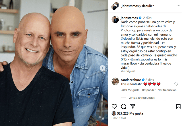 John Stamos posó junto a Dave Coulier. Captura: Instagram    