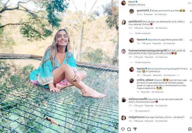 Ethel Pozo compartió dos fotos de sus recientes vacaciones y recibió elogios.