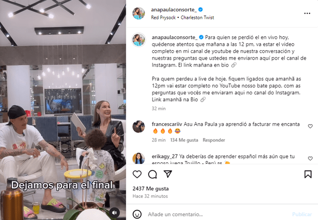 Ana Paula Consorte lanzará picante entrevista con Paolo Guerrero: 