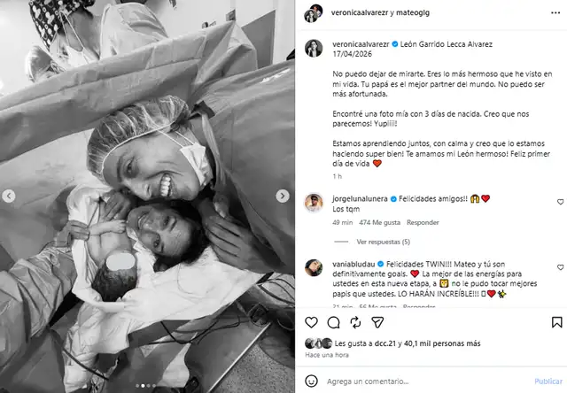 Mateo Garrido Lecca y su esposa se mostraron emocionados al presentar a su bebé.