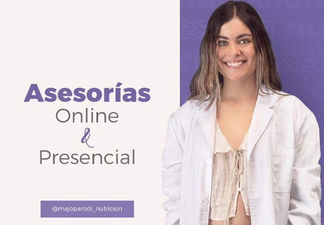  Majo Parodi tiene su propio consultorio de asesorías online y presenciales. Foto: Instagram   