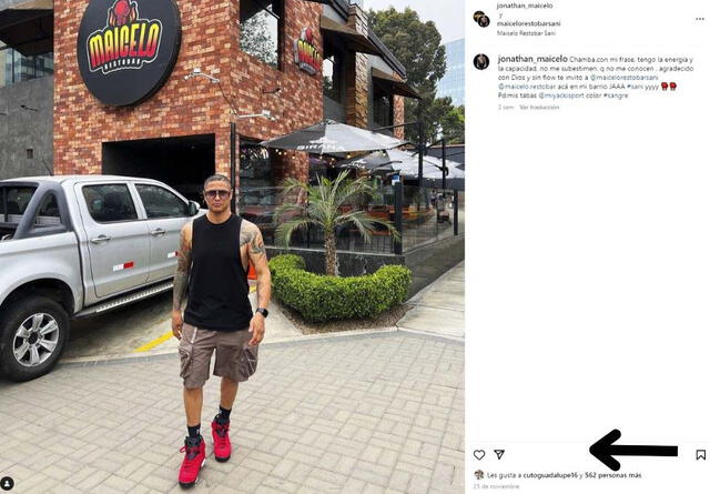 Jonathan MaIcelo silenció los comentarios de sus primeras publicaciones en Instagram.