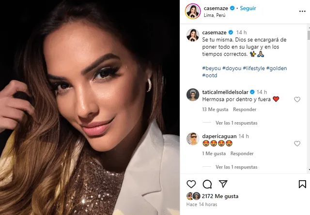 Cassandra Sánchez luce empoderada y se aleja del escándalo. Captura: Instagram    