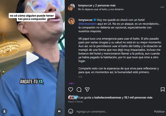  Botan a Tony Succar y su padre de lujoso hotel de la peor forma tras ser prohibidos de ingresar al baño 