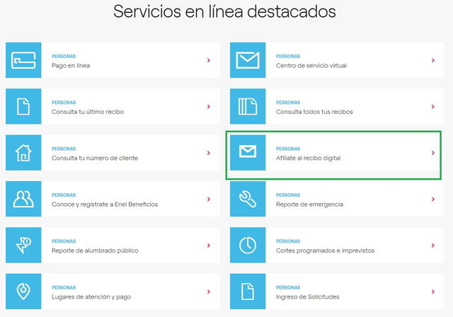  Conoce cómo afiliarte al recibo digital Enel. Crédito: Enel Perú.   