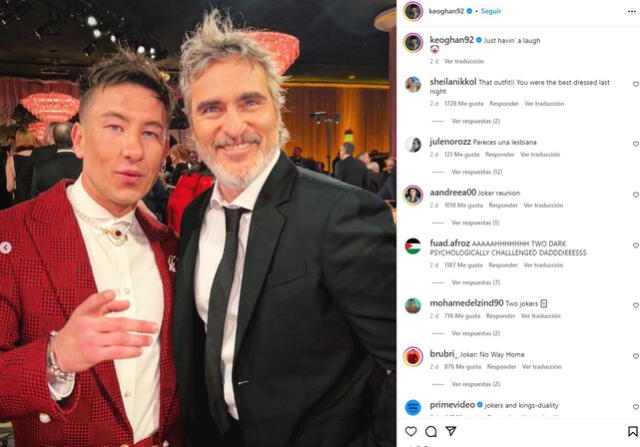 Barry Keoghan y Joaquin Phoenix se lucen en los Globos de Oro, y la ausencia de Jared Leto llama la atención entre los fans.