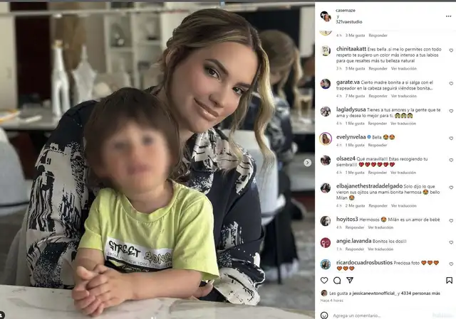 Cassandra Sánchez emocionada por las palabras de su hijo con Deyvis Orosco. / Instagram Cassandra Sánchez.