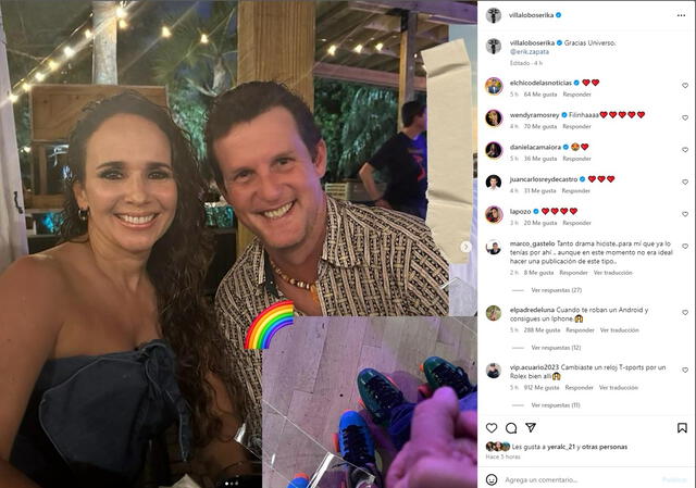 Érika Villalobos presumió fotos con su pareja Erik Zapata.