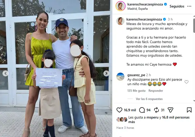 Karen Schwarz presume logro de su hija.