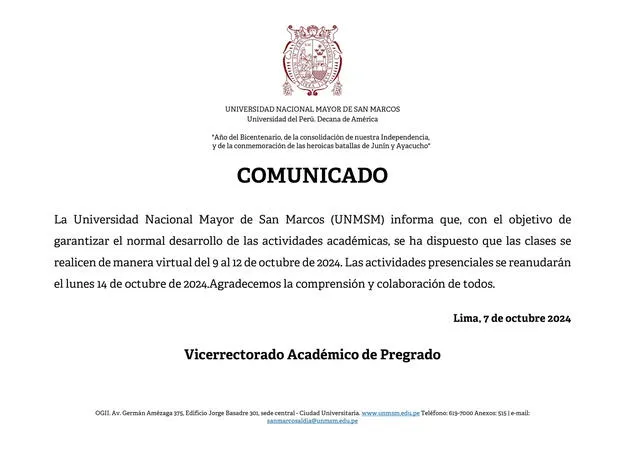 Se suspender el examen de admisin de San Marcos debido al paro de transportistas por 72 horas? Esto es lo que se sabe