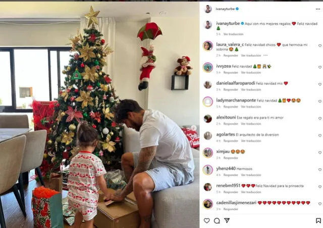 Ivana Yturbe comparte tiernas fotos de su familia por Navidad en Instagram.