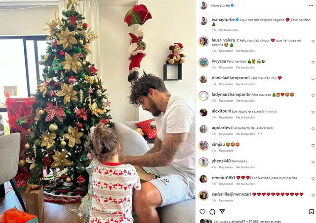 Ivana Yturbe comparte tiernas fotos de su familia por Navidad en Instagram.