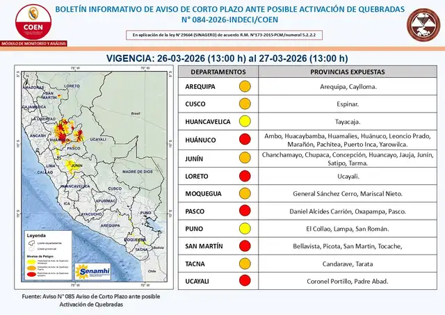 ¿En qué ciudades se registrarán las lluvias?