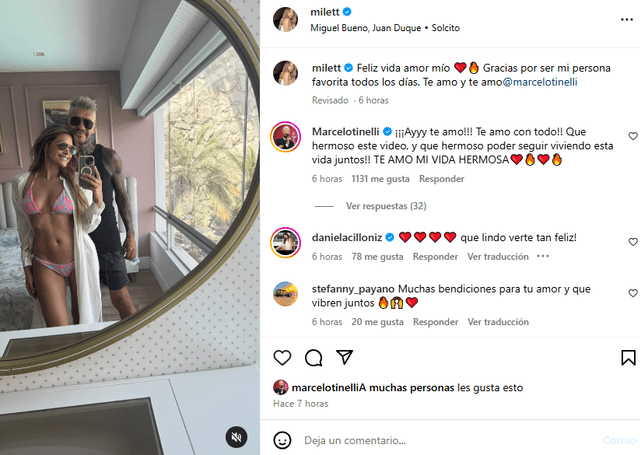 <em>Milett Figueroa emocionó a Marcelo Tinelli en su cumpleaños. Captura: Instagram</em>   