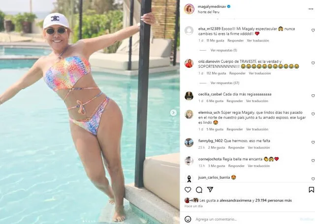 Magaly Medina presume foto en bikini y usuarios reaccionaron