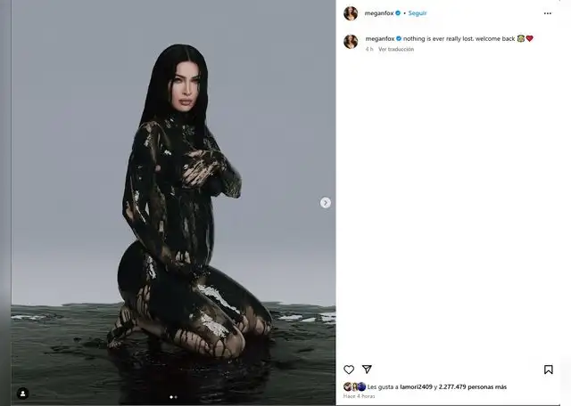 Megan Fox anunció en redes sociales su embarazo con Machine Gun Kelly.