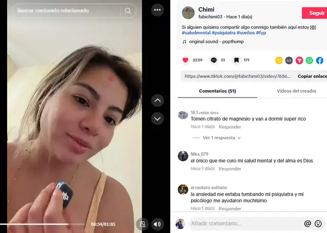 Hija de Pamela López admite que recibe tratamiento psiquiátrico. Hija de Pamela López admite que recibe tratamiento psiquiátrico.