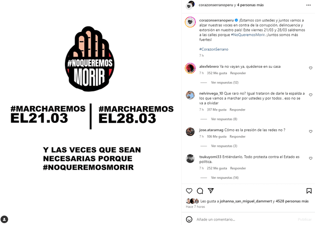 Corazón Serrano confirma su participación en 'Marcha por la Paz'    