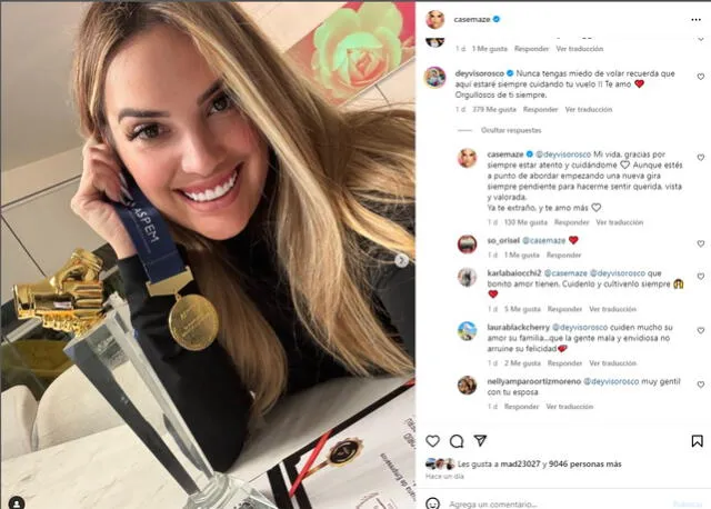  Cassandra Sánchez logró premio y Deyvis Orosco le dedicó emotivo mensaje: usuarios reaccionaron..