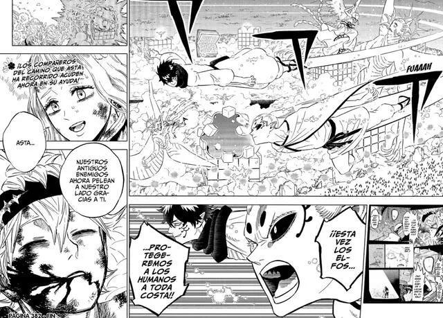  Los elfos hicieron su entrada triunfal cuando casi atrapan a Asta. Foto: Manga Plus   