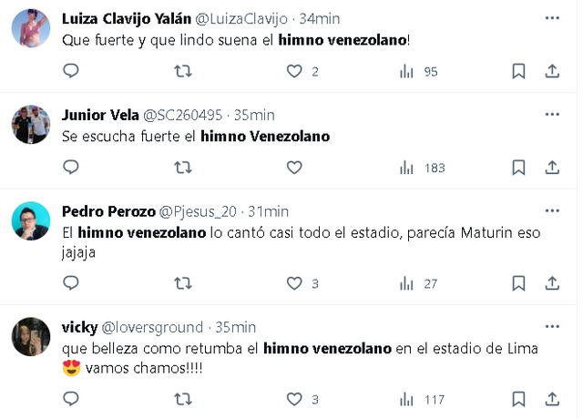 Así reaccionaron usuarios en redes sociales al Himno Nacional de Venezuela   