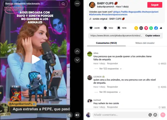 Suheyn Cipriani recibe críticas tras confesión.
