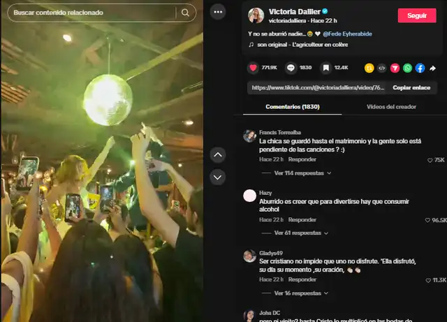 Victoria Dallier Azevedo demostró que sus invitados se divirtieron sin alcohol.