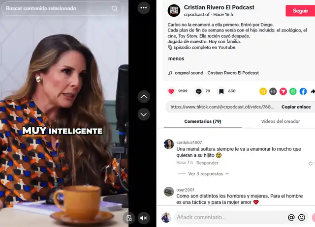 Rebeca Escribens expone detalles del inicio de su relación.