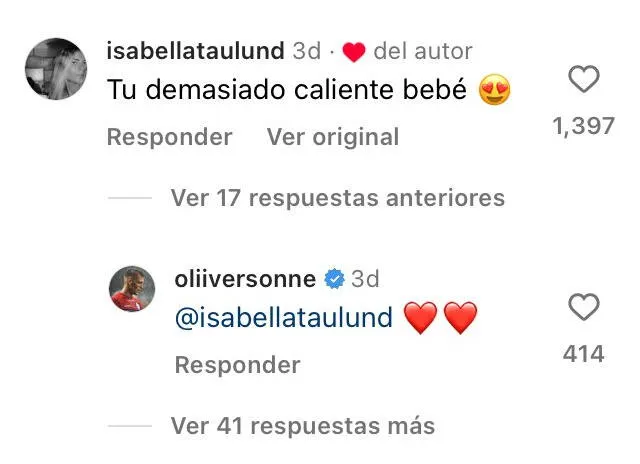 Mensaje de novia de Oliver Sonne, según traducción   