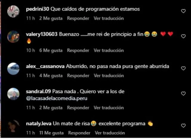 Comentarios negativos por la falta de ingenio de Jirón del Humor.   