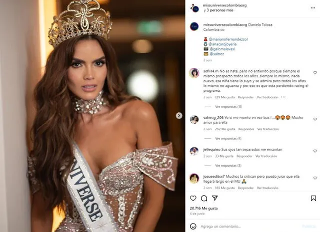 Daniela Toloza es la actual Miss Colombia 2024.
